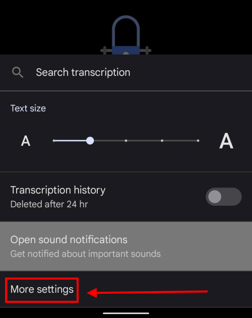 Tap the Settings icon then More settings